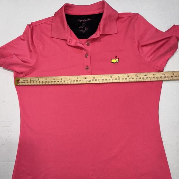 Magnolia Lane Tech Masters Solid Pink Preppy Designer Athletic Polo Golf Shirt - Picture 9 of 15